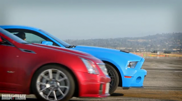 They've pitted the mighty Caddy CTS-V Coupe against a Shelby GT500.