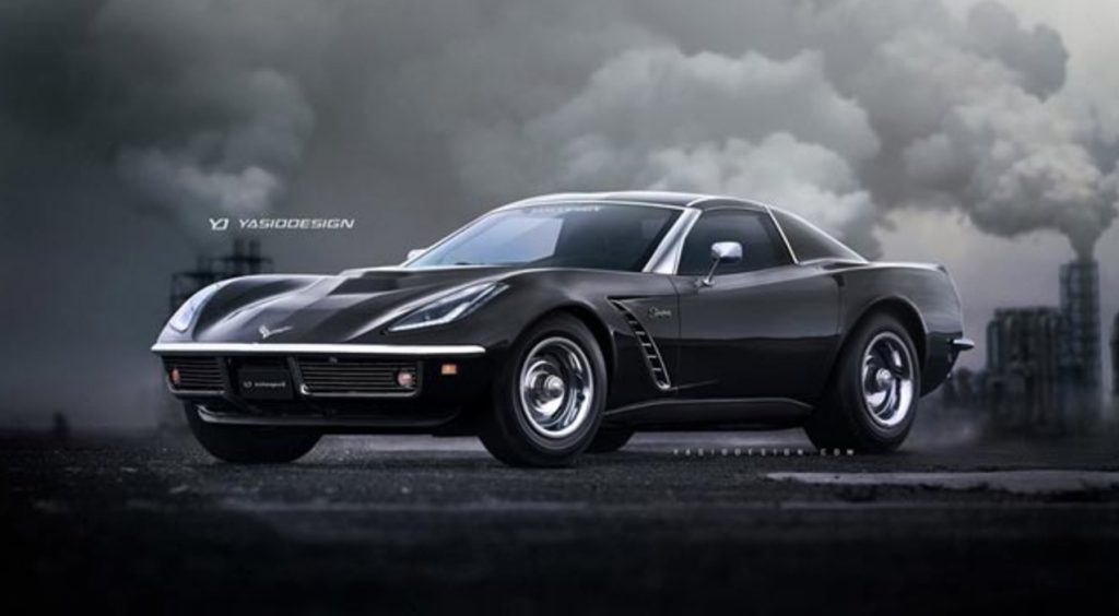 Retro C7 Corvette Rendering Infuses Camaro | GM Authority Retro C7 Corvette Rendering Infuses Camaro | GM Authority