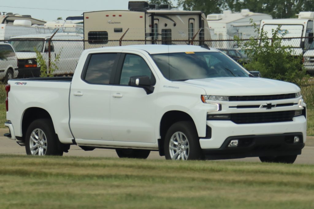 white chevy truck silverado