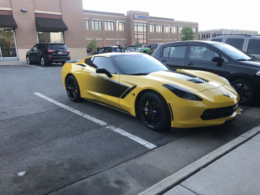 yellow corvette power wheels