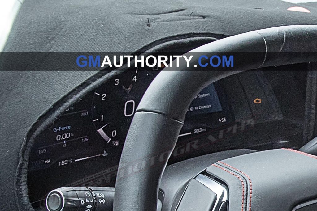 Chevrolet Mid-Engine Corvette C8 Interior Instrument Panel Spy Shots - April 2019 003