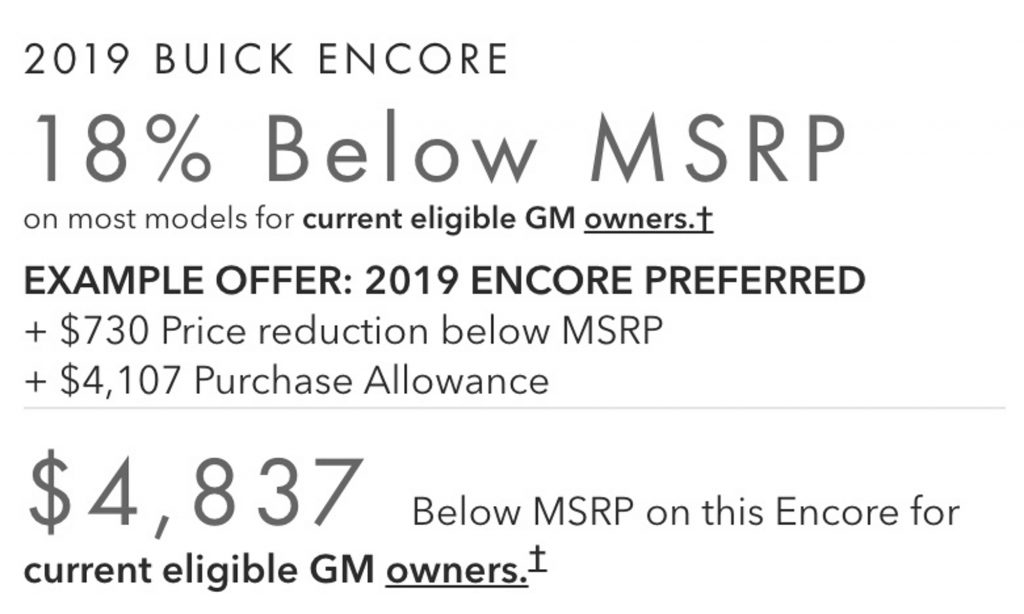 Buick Rebate Takes 18 Percent Off Encore Price In July 2019 GM Authority