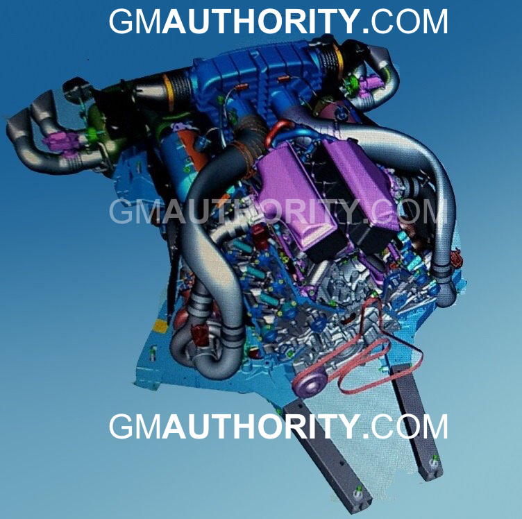 GM LT7 Twin Turbo V8 Engine CAD Image Leak - Mid-Engine Corvette C8 Z06 002