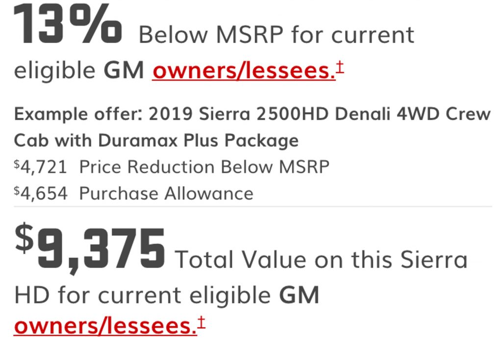 GMC Rebate Cuts Sierra HD Price By 13 In September 2019 GM Authority
