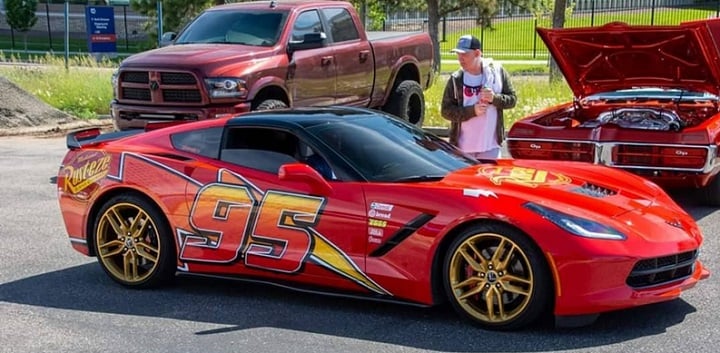 chevrolet corvette lightning mcqueen