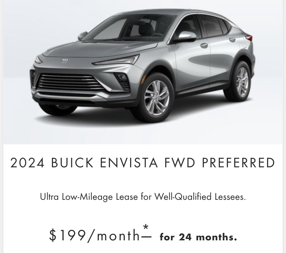 Buick Envista Lease Program Available In April