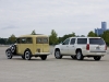 1936 Chevrolet Suburban (left) and 2010 Chevrolet Suburban 75th