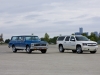 1972 Chevrolet Suburban (left) and 2010 Chevrolet Suburban 75th