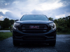 2019-gmc-terrain-exterior-at-dusk-004-front-end-with-accent-and-drl-lights-on