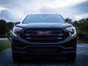 2019-gmc-terrain-exterior-at-dusk-005-front-end-with-accent-and-drl-lights-on