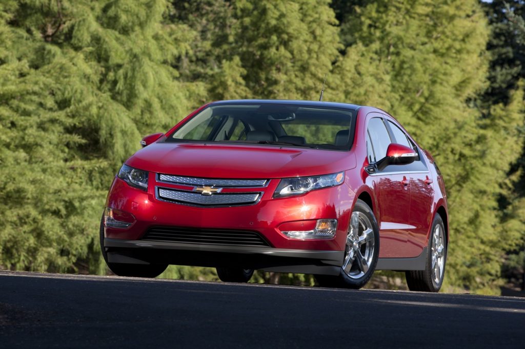 Front view of the 2013 Chevy Volt. 