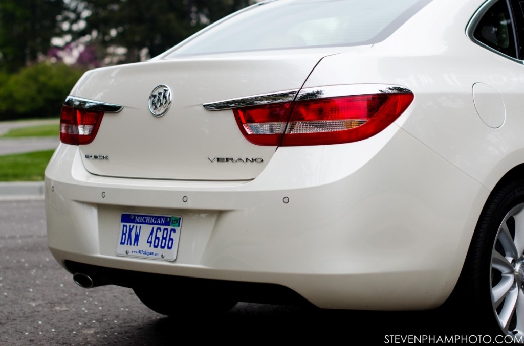 Rear end of the 2013 Buick Verano.