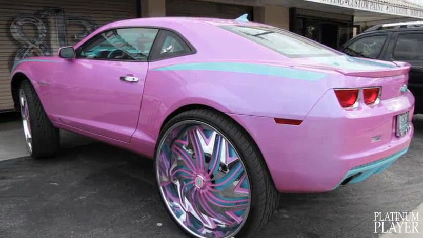 This Pink And Blue Chevy Camaro Rolling On 32-Inch Rims Gives Us All  Something Fresh To Hate About | GM Authority