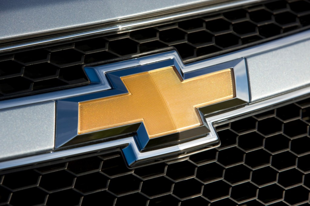 The Chevrolet logo on the Chevy Cruze.