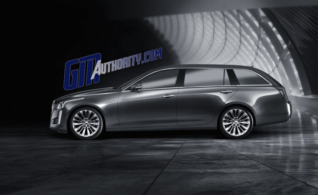 Cadillac CTS Sport Wagon Rendering - third-gen - side