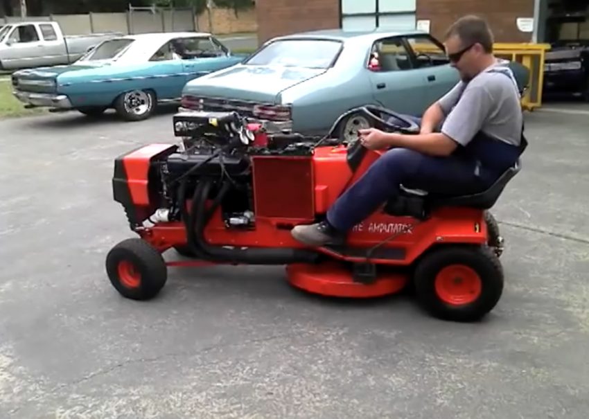 Small Block Powered Lawn Mower GM Authority