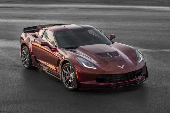 C7 Chevy Corvette Z06 front three quarter angle.