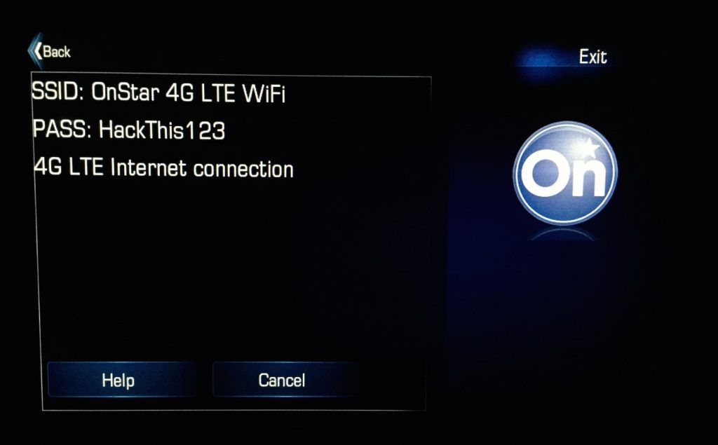 OnStar Wi-Fi Settings Menu 01