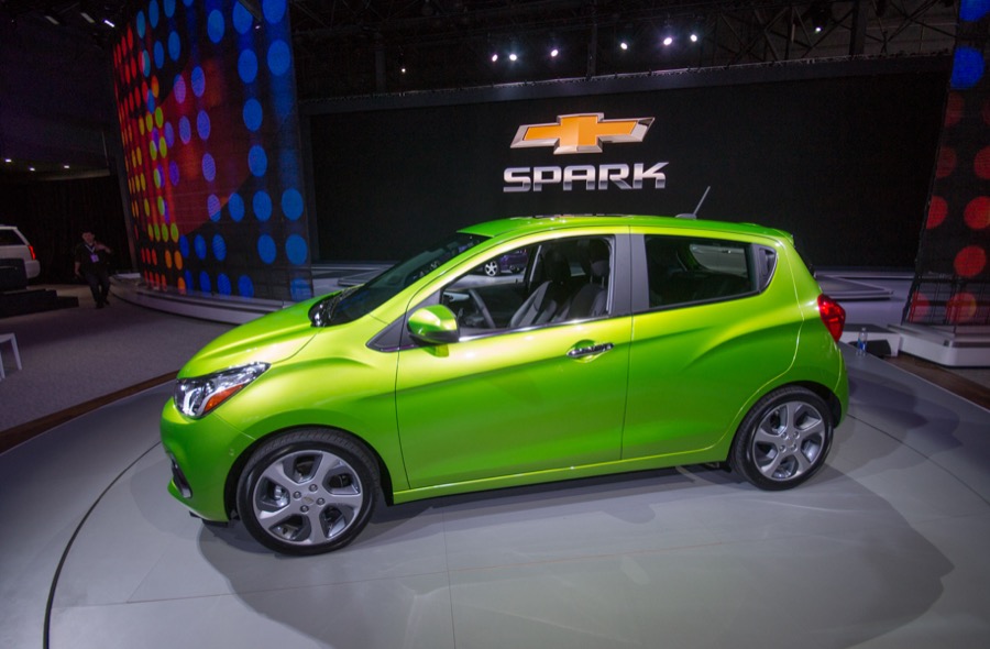 Side view of the Chevy Spark.