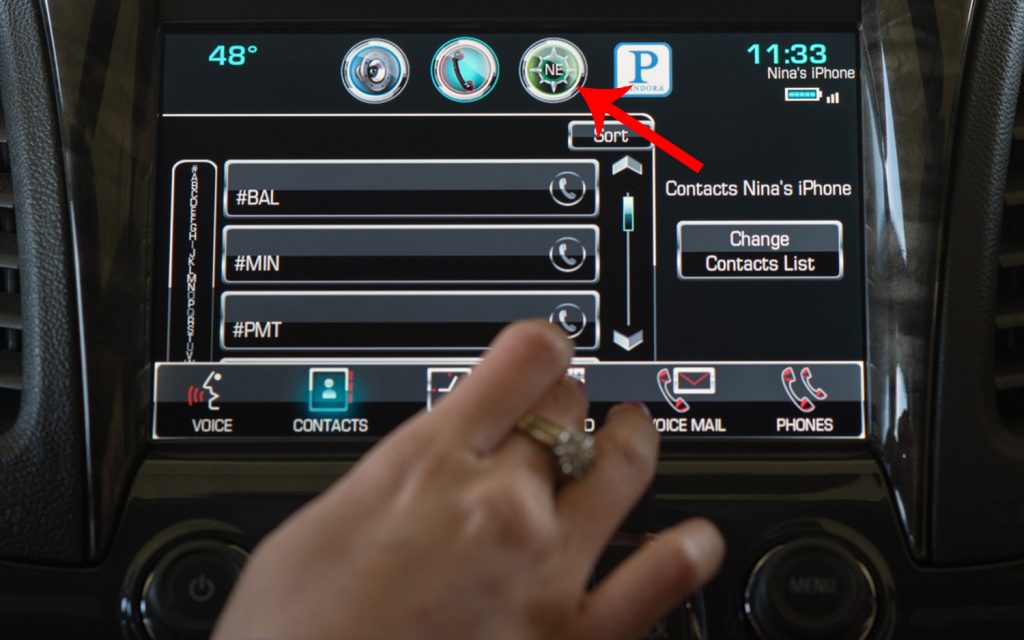2014 Chevrolet Impala Next Generation MyLink System - Direction Readout
