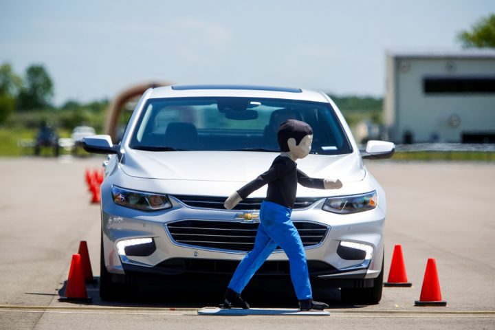 Chevy Malibu pedestrian safety testing.