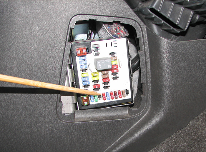 The fuse indicated needs to be pulled in order to safely tow your Equinox. Photo by author. 