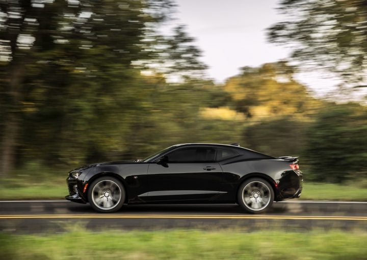 2016 Chevy Camaro driving.