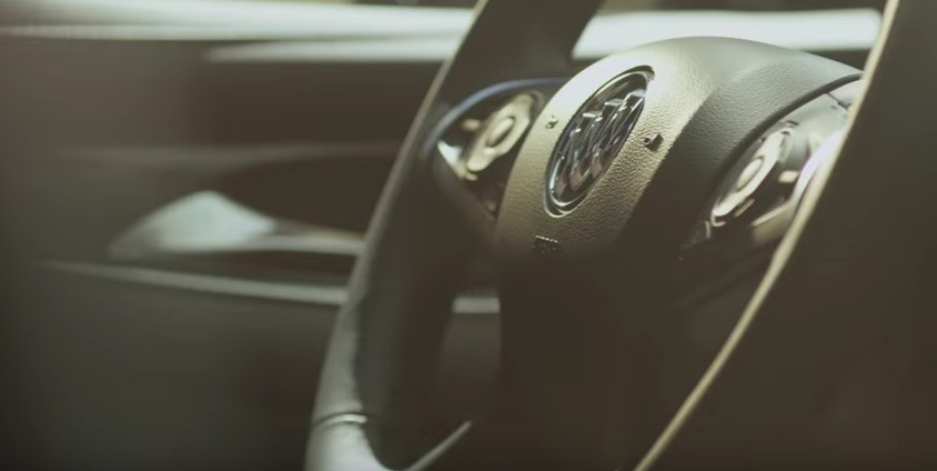 2017 Buick LaCrosse steering wheel and interior panel.