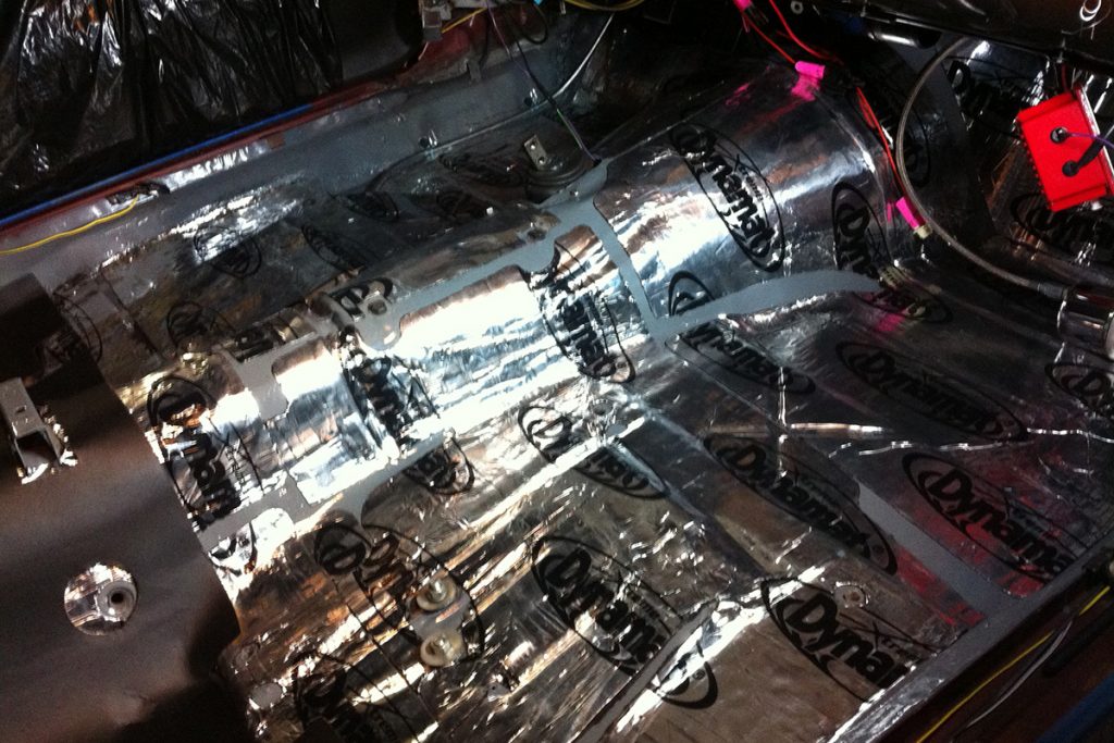 Mike installed Dynamat to keep exterior noise from interfering the sound of the engine or the audio system.