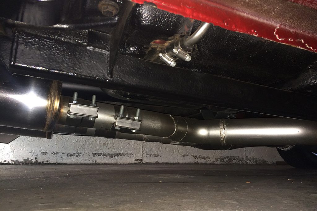Mike installed dual exhaust with a y-pipe. 