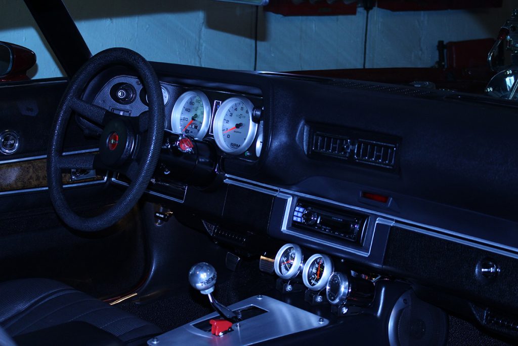 As many of the OEM switches, knobs, heater controls, and air vents as possible are original or NOS parts.