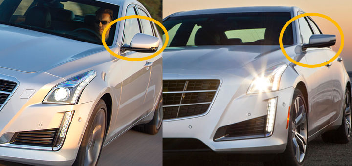 2014 Cadillac CTS - Mirror Difference - Europe vs US model