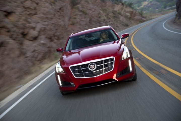 2014 Cadillac CTS driving.