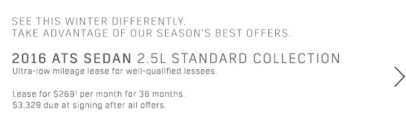2016 Cadillac ATS Sedan Standard Collection Lease Offer - December 2015