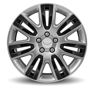 Cadillac ATS Accessory Wheel - Ultra-Silver Premium Painted 5XT with Black Forked Insert 5AK