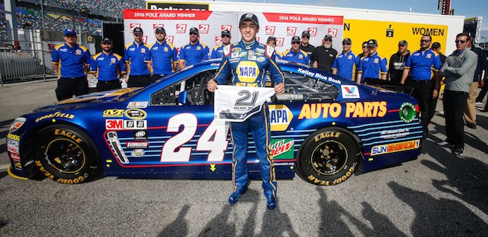 Chase Elliott Puts No. 24 Chevrolet On Pole For 2016 Daytona 500