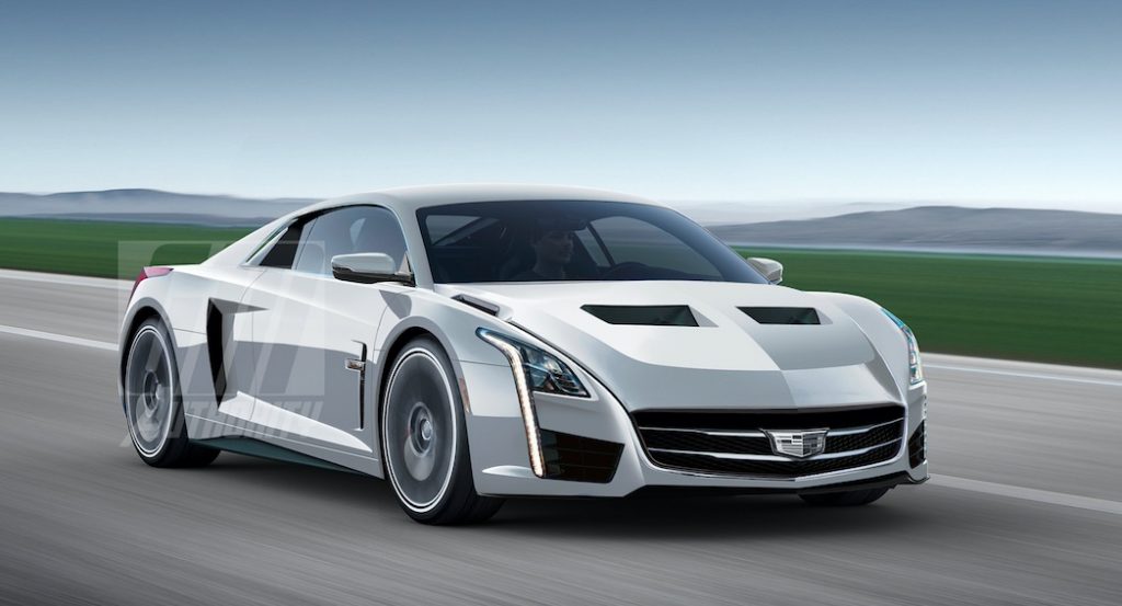 Cadillac Cien Rendering RM Designs Mid Engine Supercar Front GM Authority