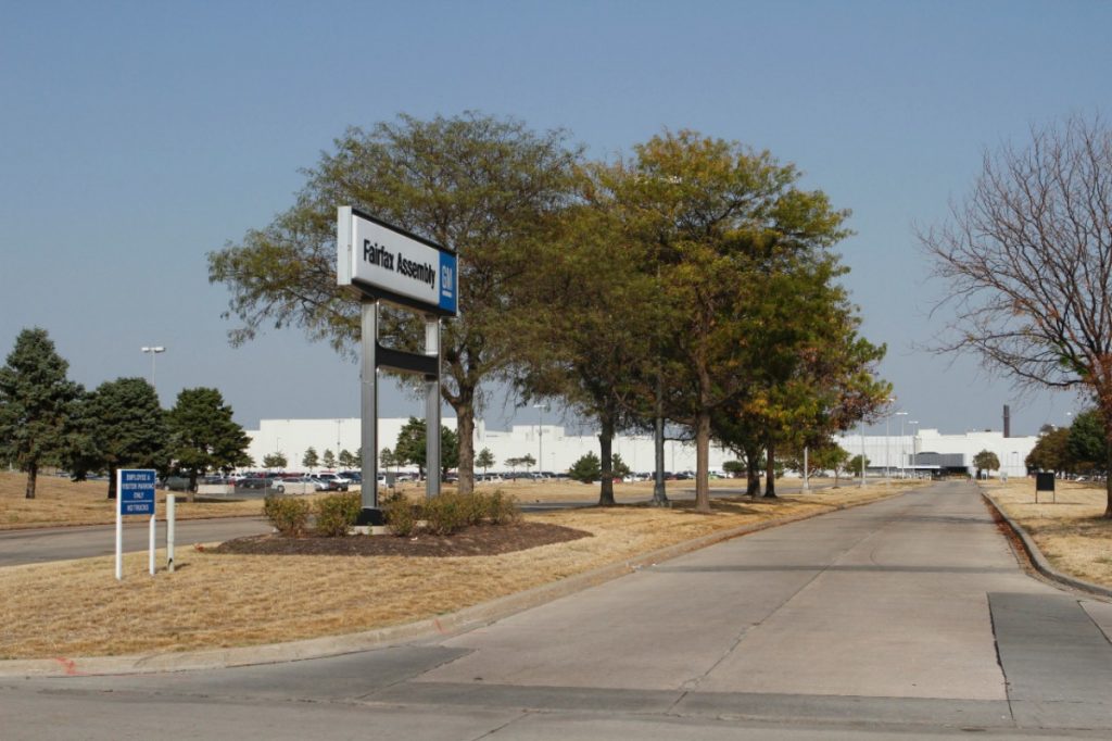 Photo of entrance to GM Fairfax manufacturing plant.