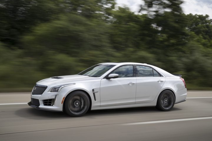 Side view of the Cadillac CTS. 