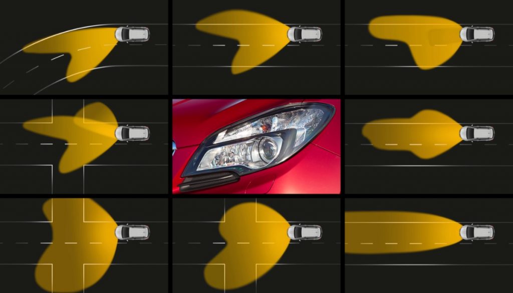General Motors Adaptive Forward Lighting - lighting patterns
