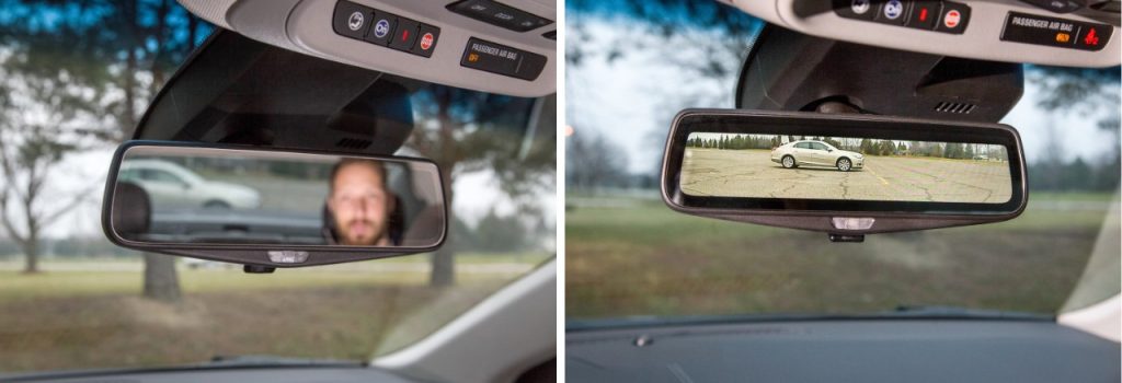General Motors Cadillac Rear Camera Mirror Comparison 1