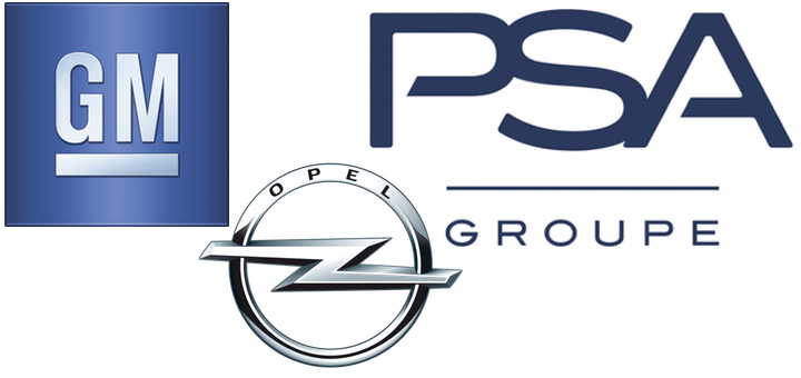 General Motors Opel PSA Group logos