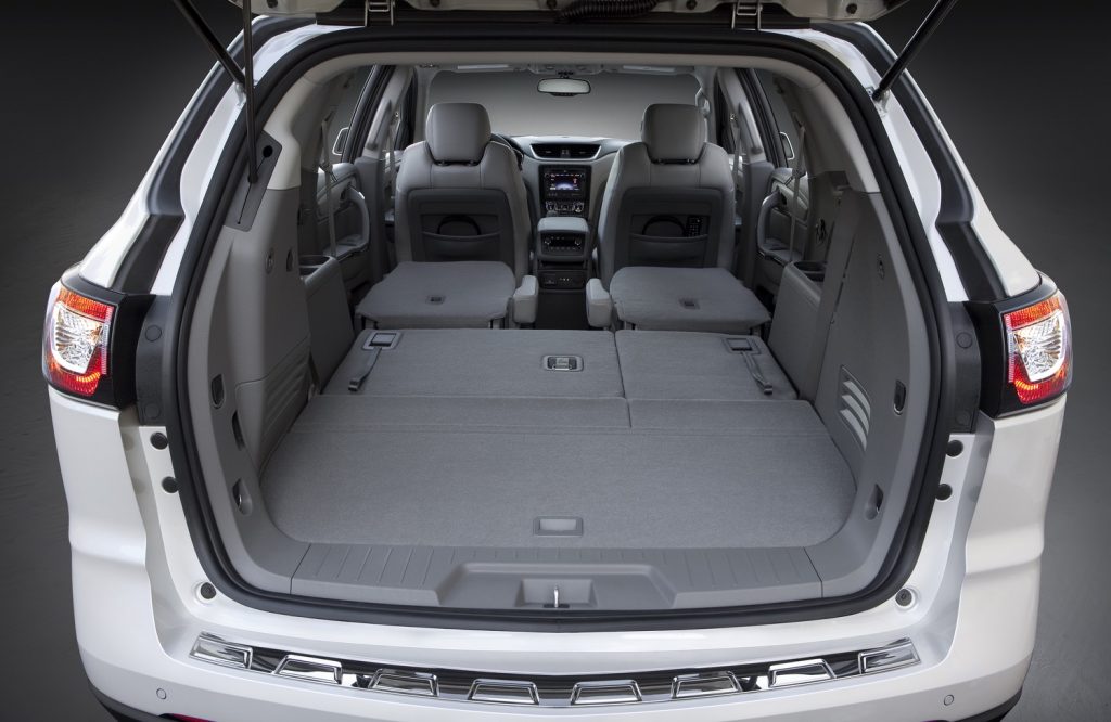 2016 Chevrolet Traverse LTZ interior 004 trunk second third row folded
