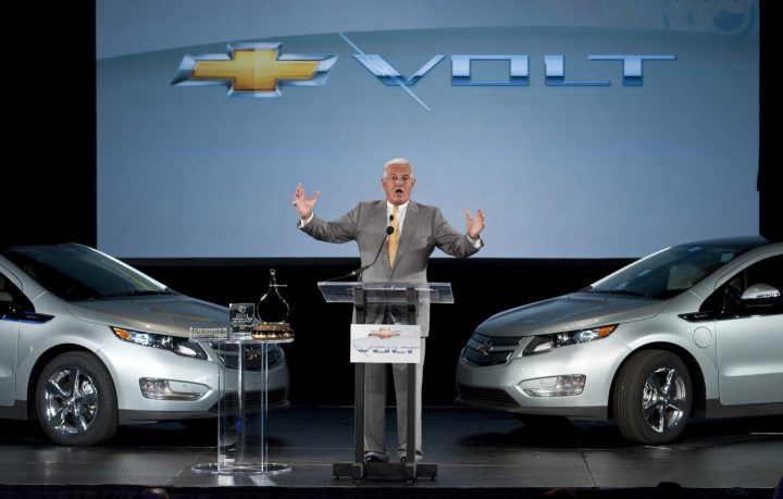 Bob Lutz with the Chevy Volt