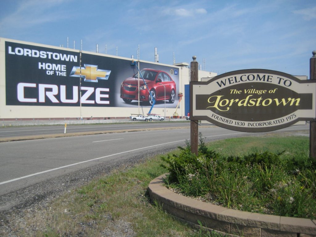 GM Lordstown Plant Exterior Home of the Chevrolet Cruze poster
