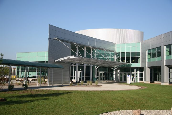 Photo of GM Lansing Delta Township Assembly plant in Michigan.