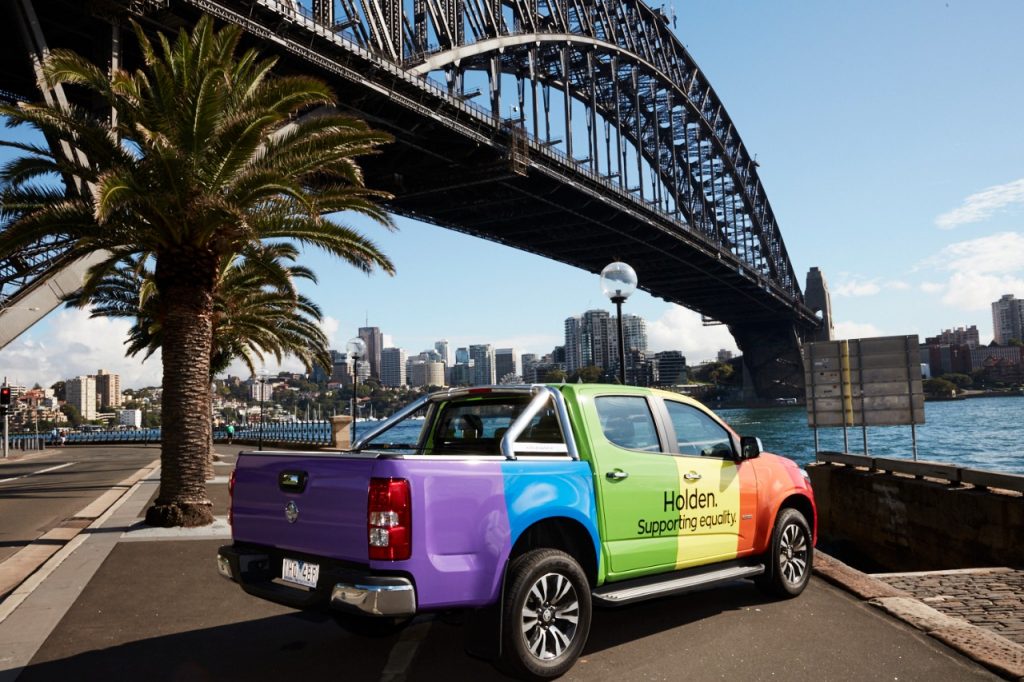 A Holden LGBT partnership promotional vehicle