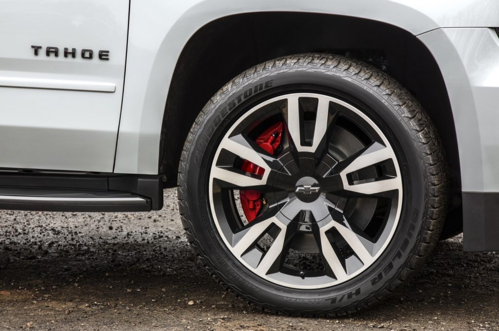 2018 Chevrolet Tahoe RST Exterior 006 Wheel and Tahoe Logo