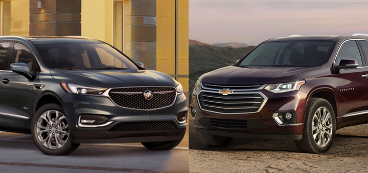 2018 Chevrolet Traverse and 2018 Buick Enclave