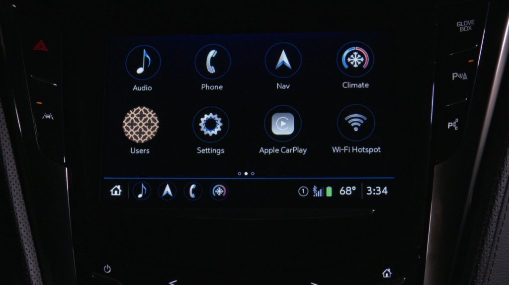 Cadillac CUE Version 3 - Home Screen with Car Play